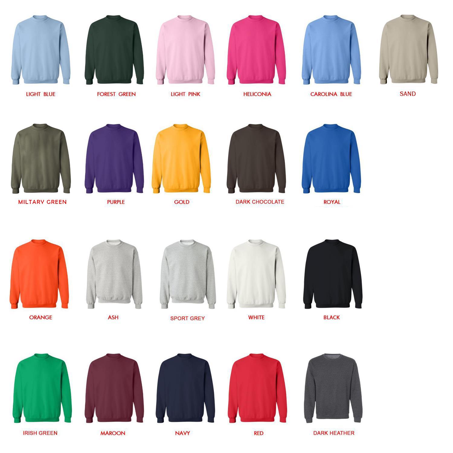 sweatshirt color chart - Metallica Uk Store