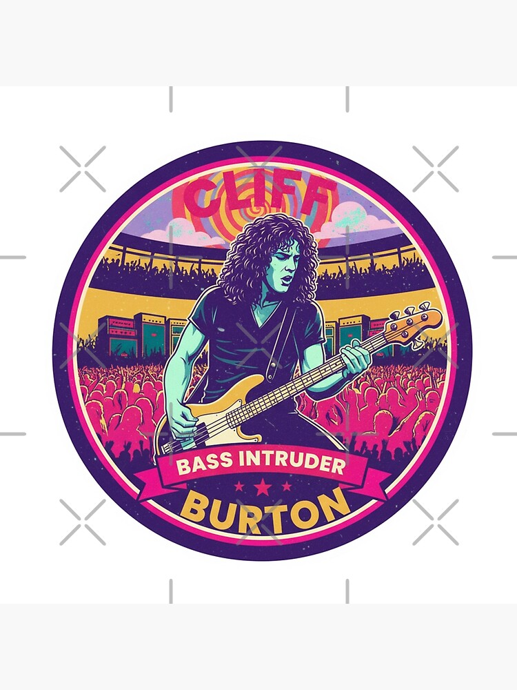 Cliff Bass Intruder Burton Retro Concert Art Throw Pillow - Image 2