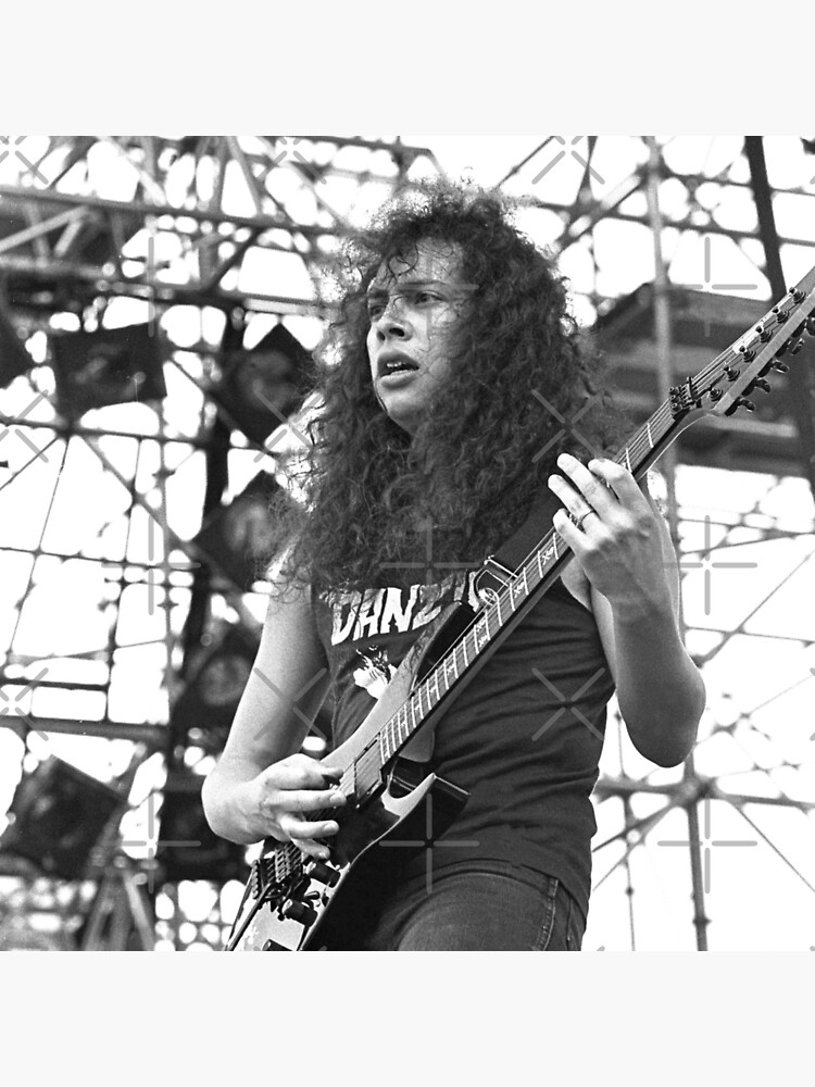 Kirk Hammett Bw Photograph Tapestry - Image 2