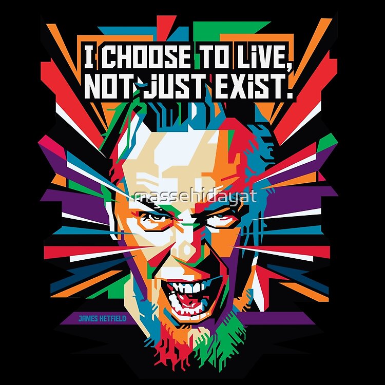 James Hetfield Pop Art Portrait Wpap Tote Bag - Image 2