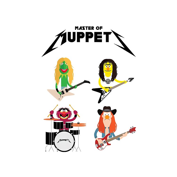 Master Of Muppets Muppets As Metallica Band Active Tote Bag - Image 2