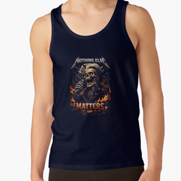 Nothing Else Matters Skull Rocker Art Tank Top - Image 5