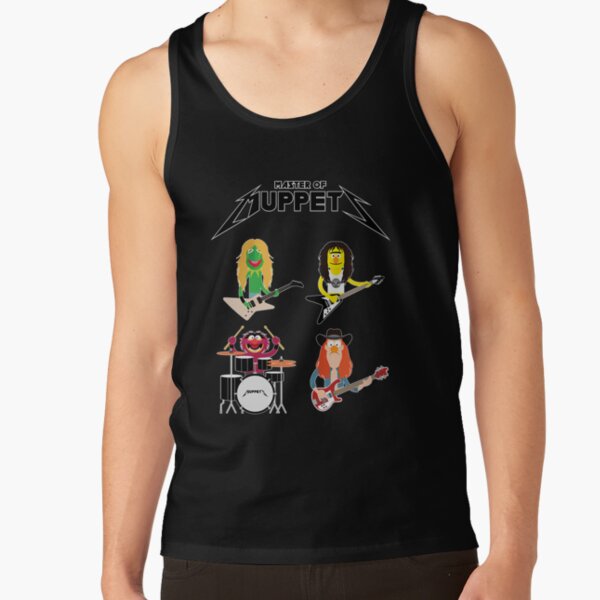 Master Of Muppets Muppets As Metallica Band Active Tank Top