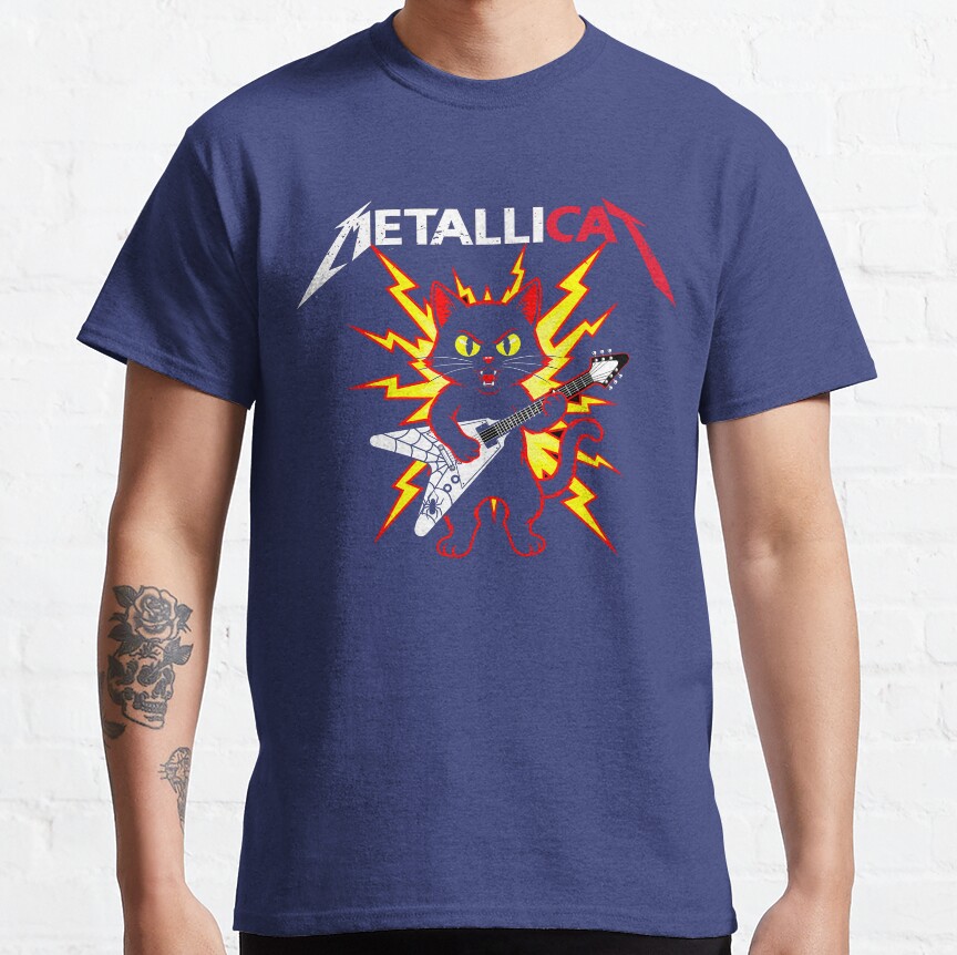 New Idea Cat Metallica T-Shirt - Image 5