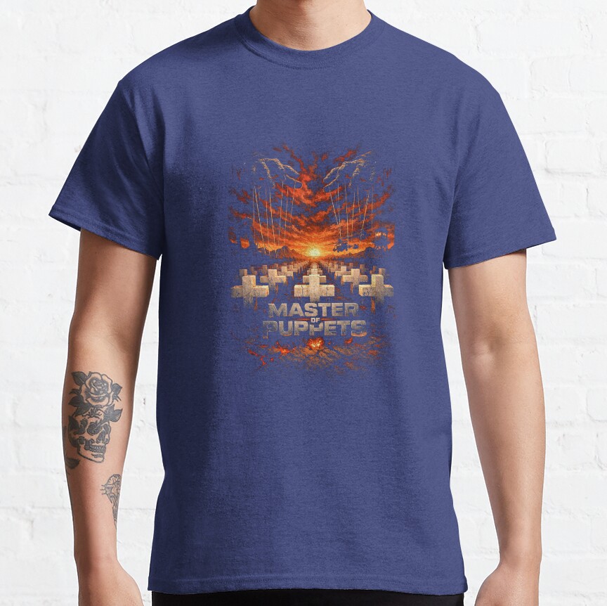 Sad But True Double Skull Mirror Art T-Shirt - Image 4