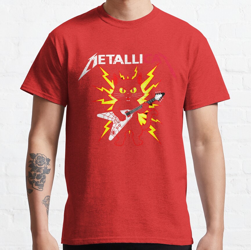 New Idea Cat Metallica T-Shirt - Image 7