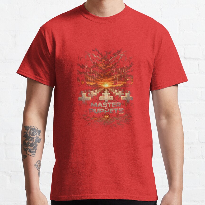 Sad But True Double Skull Mirror Art T-Shirt - Image 2