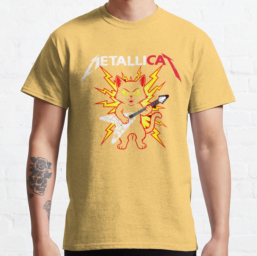 New Idea Cat Metallica T-Shirt - Image 3