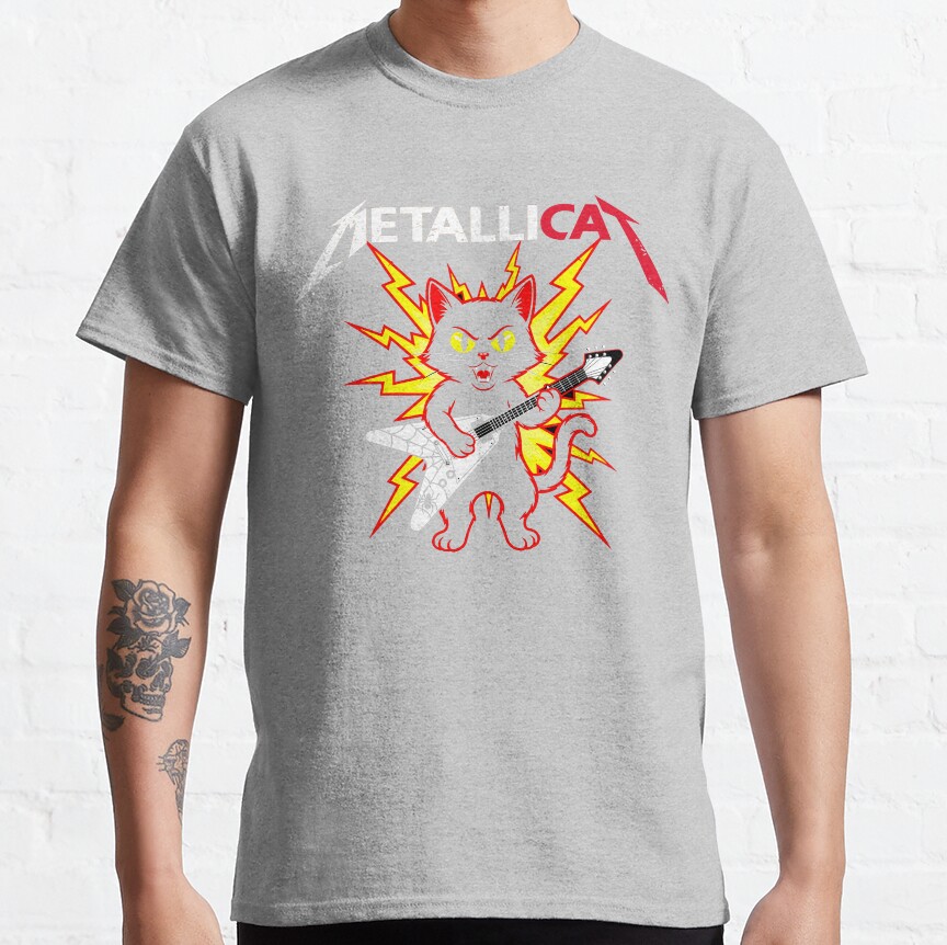 New Idea Cat Metallica T-Shirt - Image 2