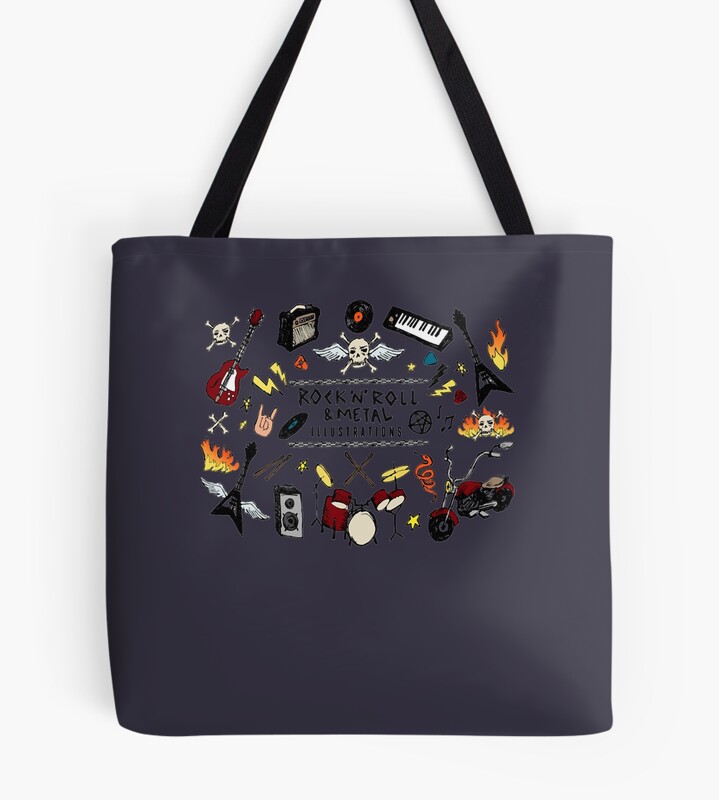 Rock Heavy Metal Best Rock N Roll Metal 80s Metallica Apparel And Wall Ar Tote Bag