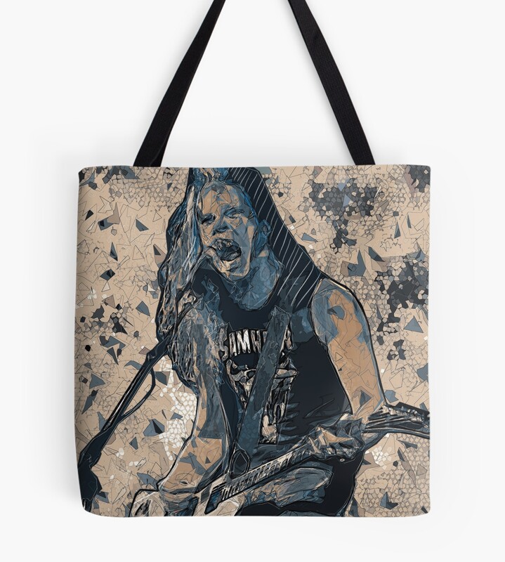 James Hetfield Metallica Fanart Illustration Golpevisual Metal Collection Tote Bag