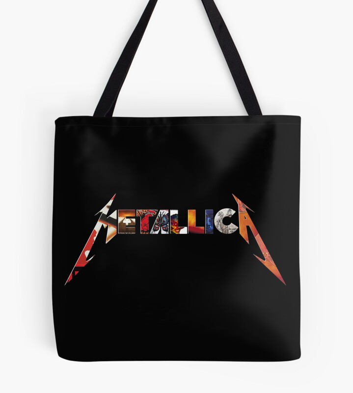Metallica Album Art Collage Tote Bag
