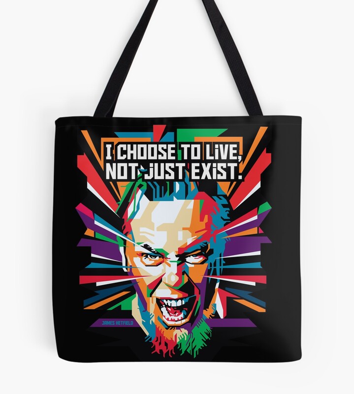 James Hetfield Pop Art Portrait Wpap Tote Bag