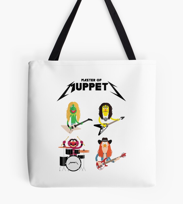 Master Of Muppets Muppets As Metallica Band Active Tote Bag