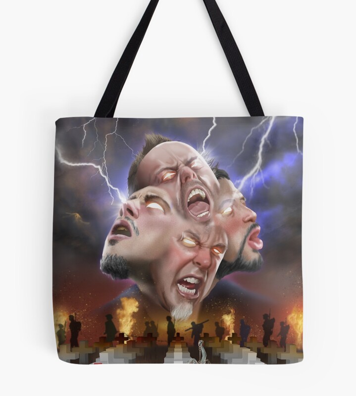 Metallica Fan Art Illustrated Tribute To The Legendary Metal Band Tote Bag