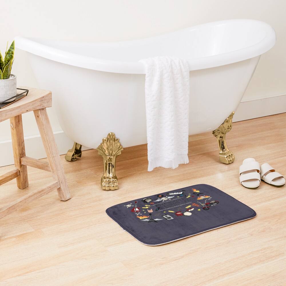 Rock Heavy Metal Best Rock N Roll Metal 80s Metallica Apparel And Wall Ar Bath Mat - Image 2