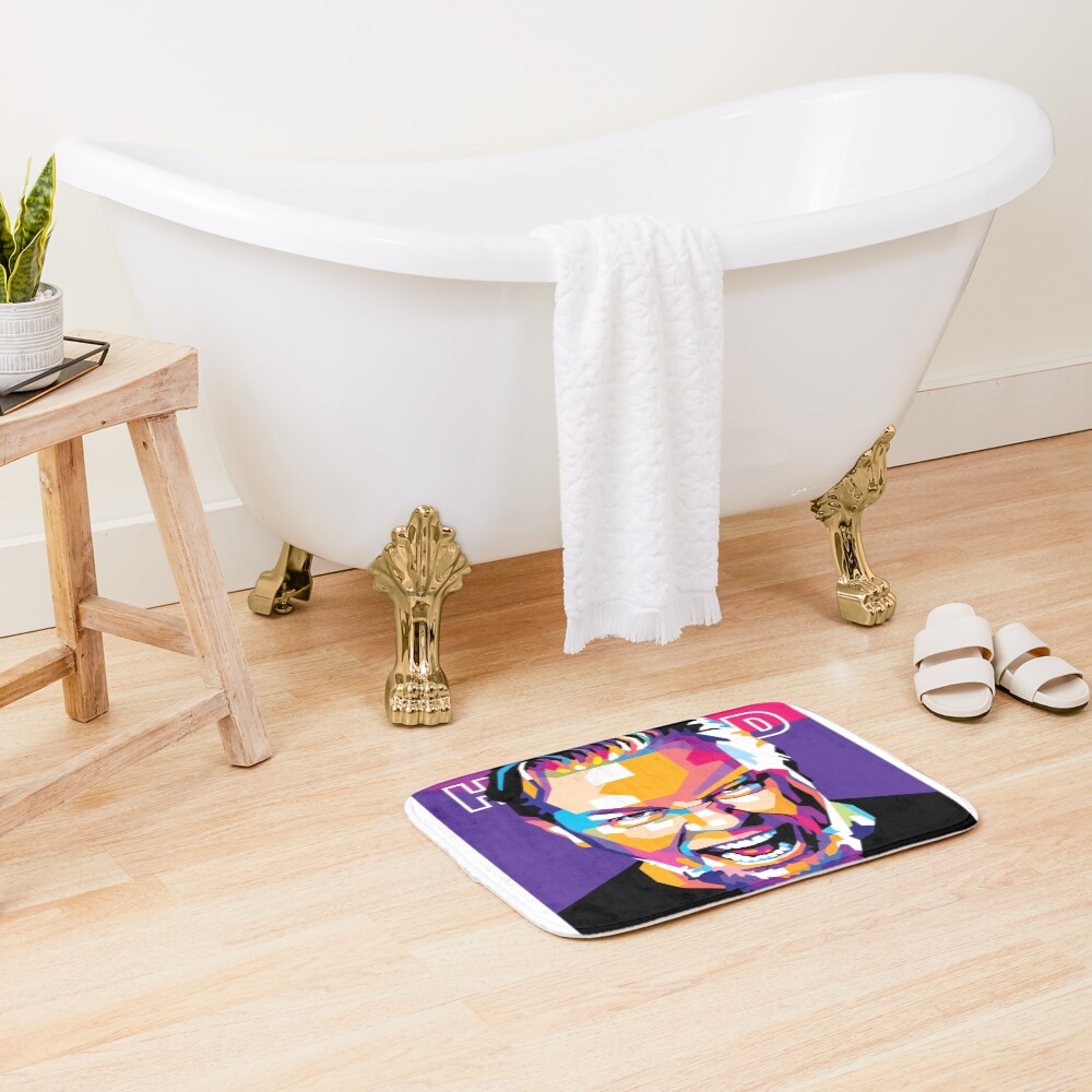 James Hetfield In Wpap Style Bath Mat - Image 2