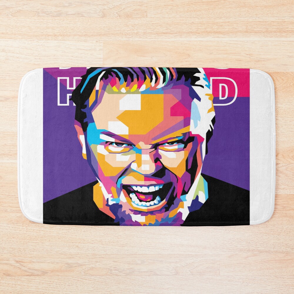 James Hetfield In Wpap Style Bath Mat