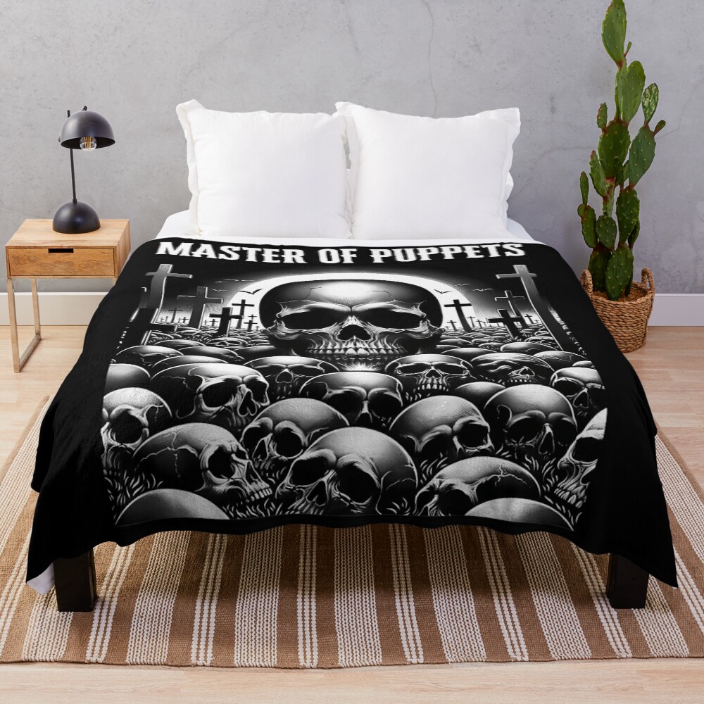 Master Of Puppets Basic Design Throw Blanket