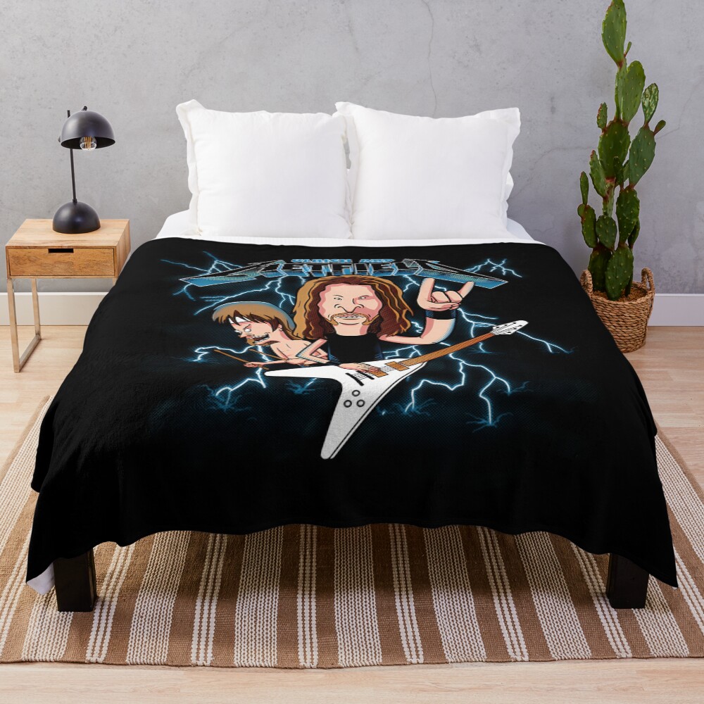 Ulri Ch And Hetf Ield Throw Blanket