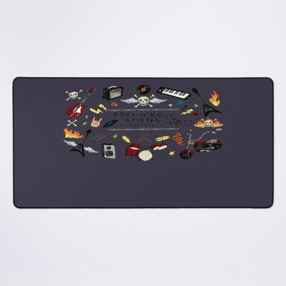 Rock Heavy Metal Best Rock N Roll Metal 80s Metallica Apparel And Wall Ar Mouse Pad