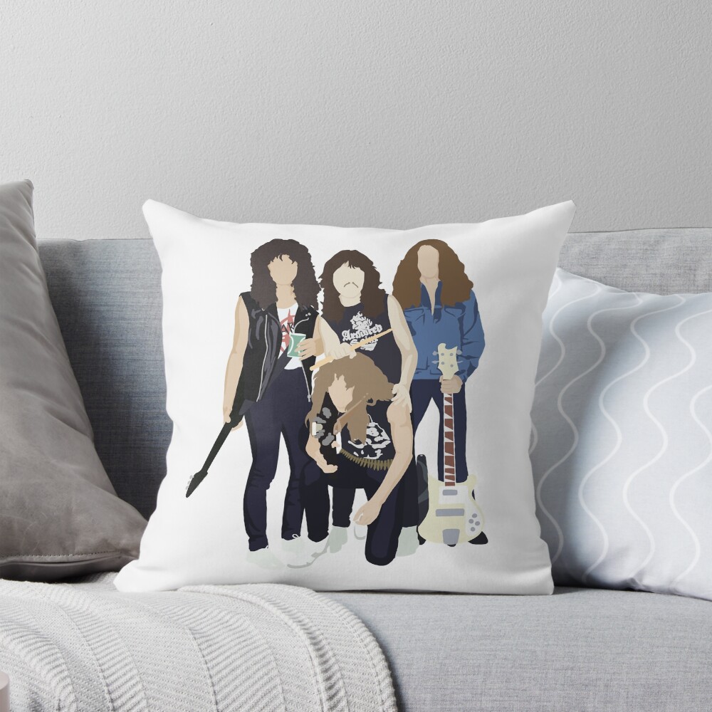 Minimal Metallica Throw Pillow