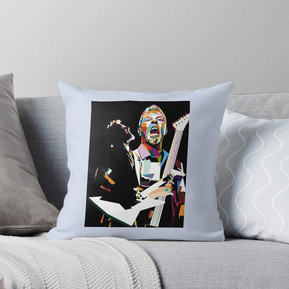 James Hetfield Hot Idea Throw Pillow