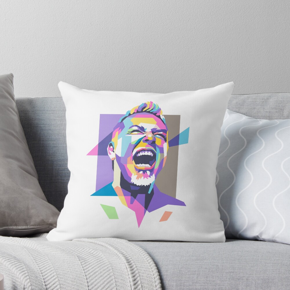 James Hetfield In Wpap Throw Pillow